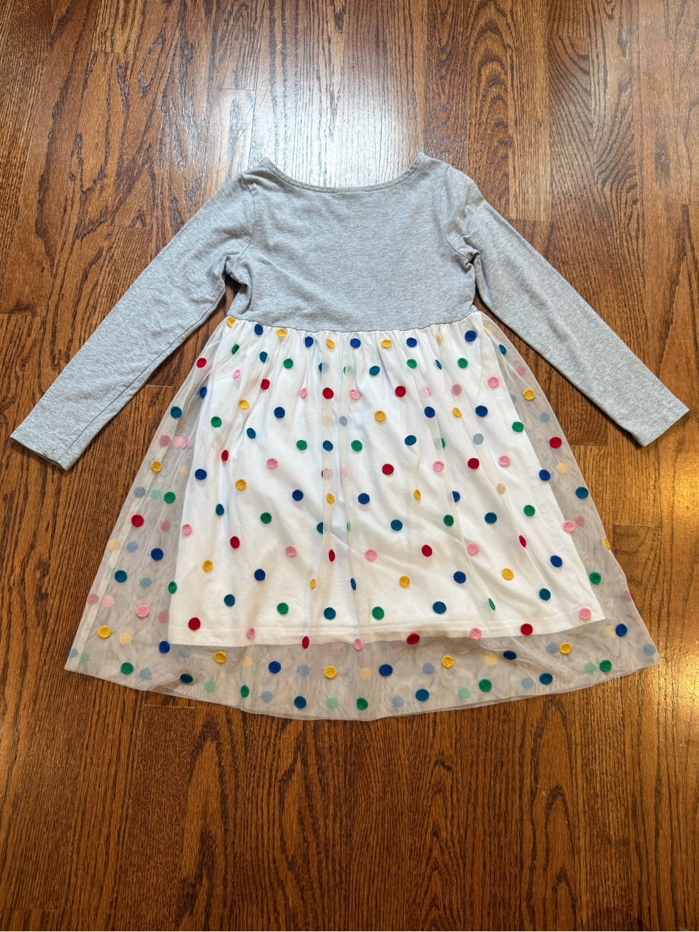 Hanna Andersson Rainbow Dot Embroidered Tulle Dress 6-7 Years - Picture 3 of 13